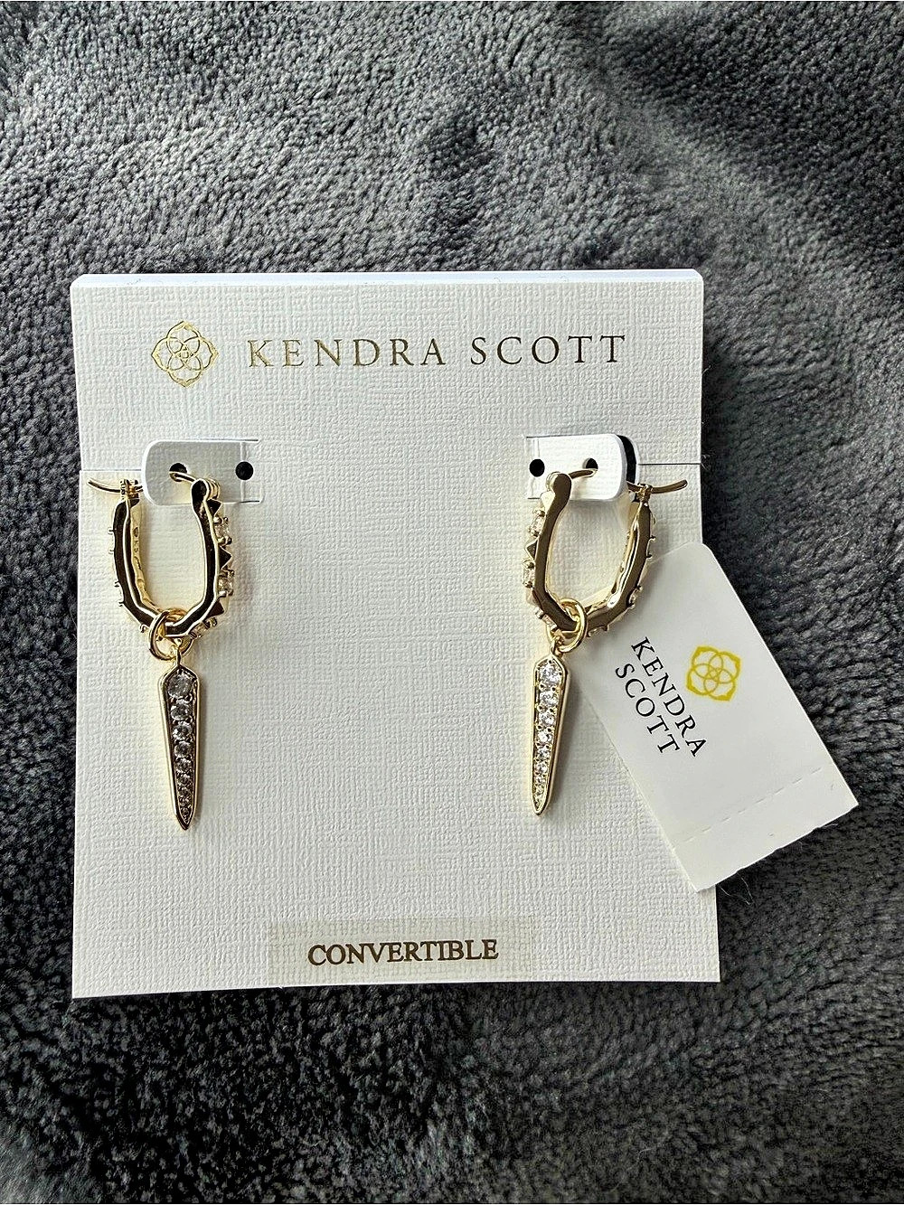 NWT Kendra Scott Fate Charm Huggie Earrings